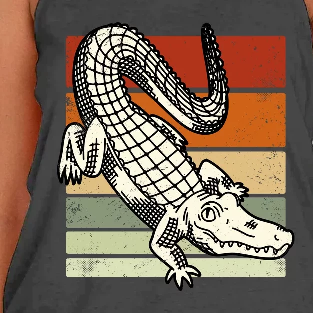 Retro Crocodile Women's Knotted Racerback Tank