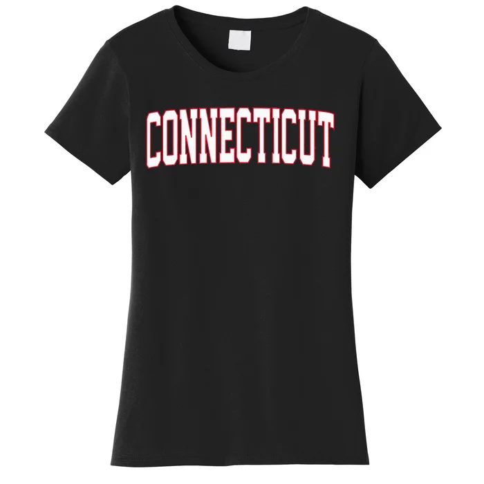 Retro Connecticut Red Vintage Connecticut Fun Throwback Women's T-Shirt