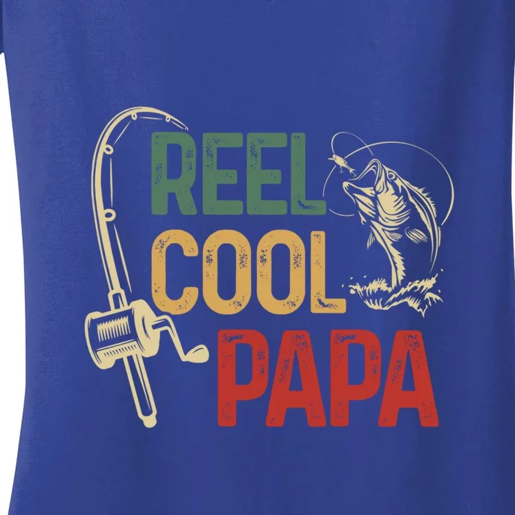 Reel Cool Reel Cool Papa Gift Women's V-Neck T-Shirt