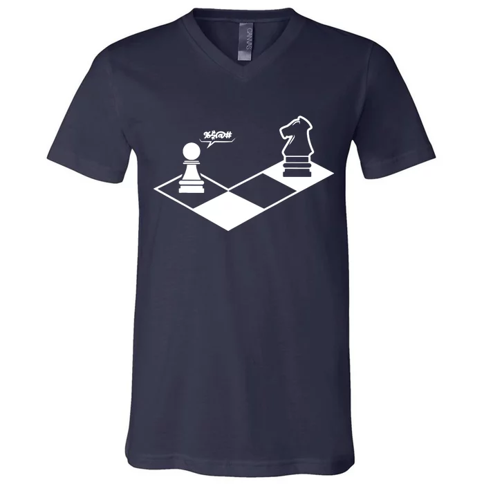 Retro Chess V-Neck T-Shirt