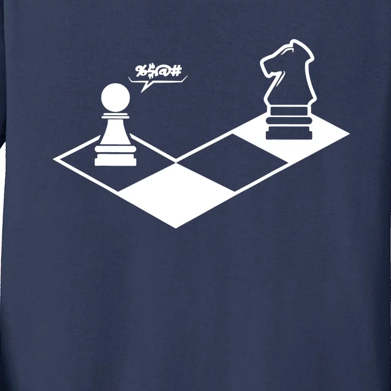 Retro Chess Kids Long Sleeve Shirt