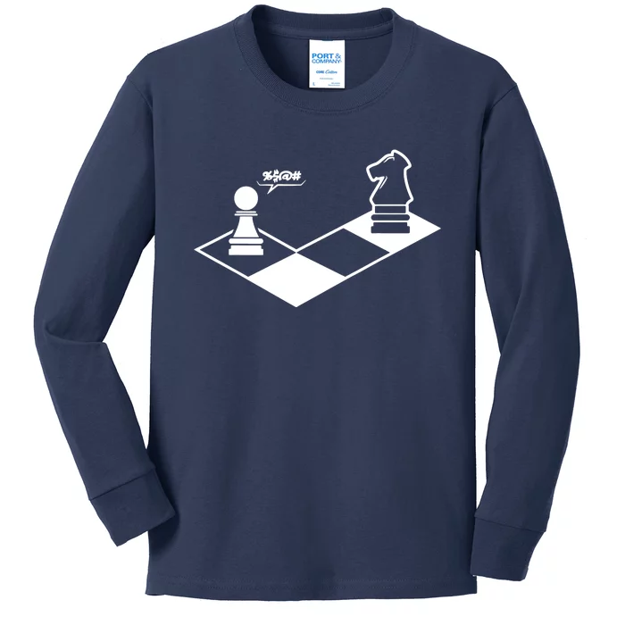 Retro Chess Kids Long Sleeve Shirt