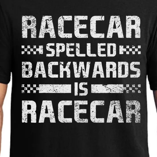 Race Cars Racecar Spelled Backwards Race Car Racing Apparel Pajama Set