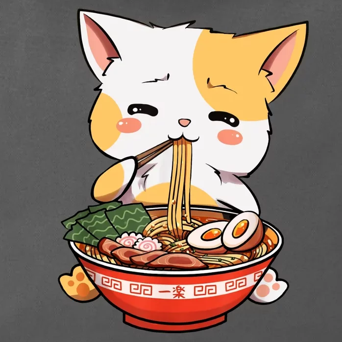 Ramen Cat Zip Tote Bag