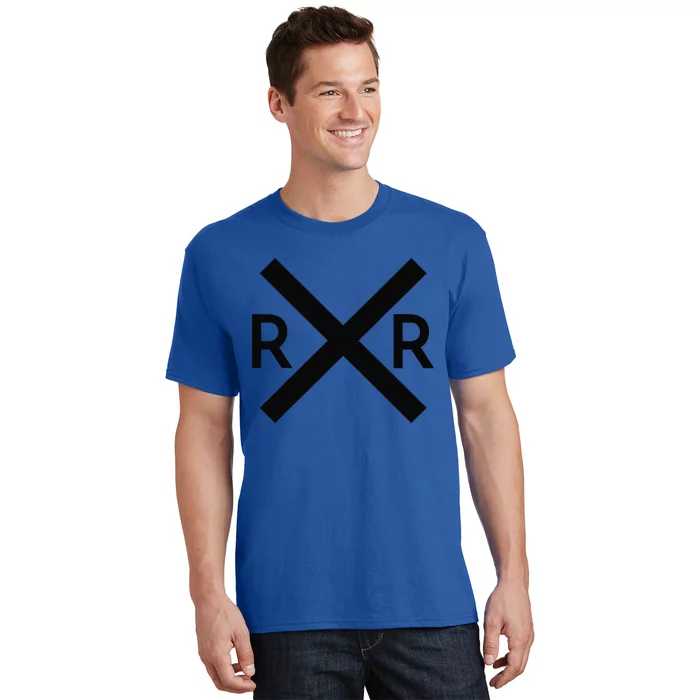 Railroad Crossing Sign RR Lazy Halloween Costumes T-Shirt