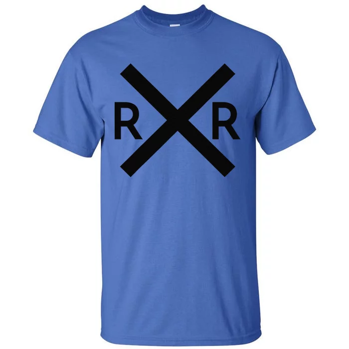 Railroad Crossing Sign RR Lazy Halloween Costumes Tall T-Shirt