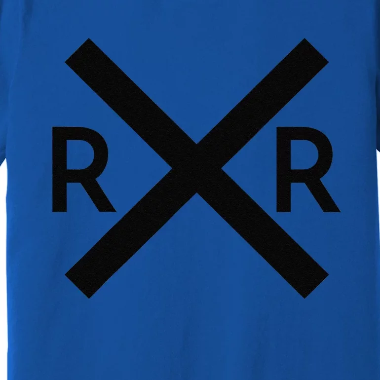 Railroad Crossing Sign RR Lazy Halloween Costumes Premium T-Shirt