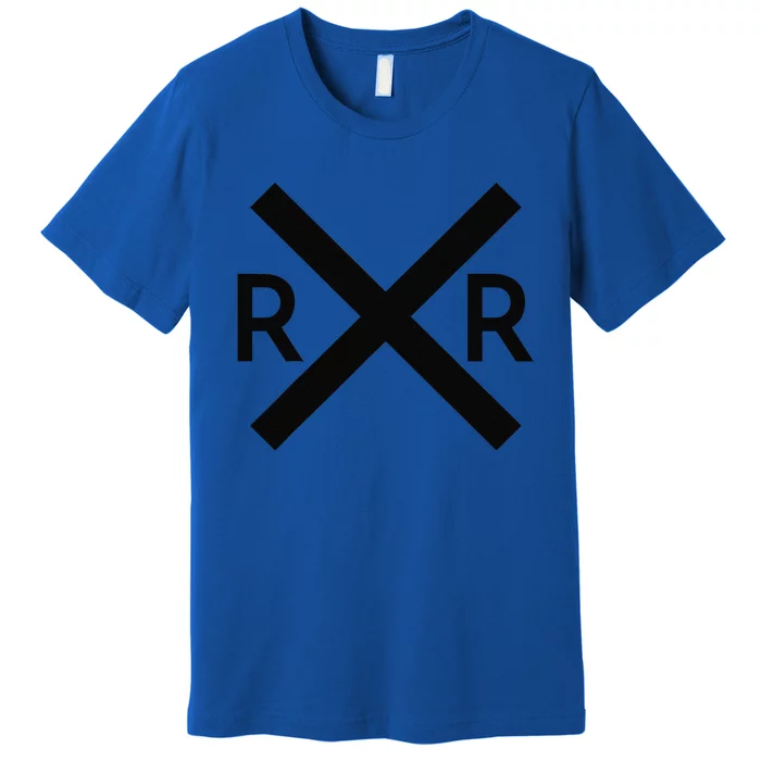 Railroad Crossing Sign RR Lazy Halloween Costumes Premium T-Shirt