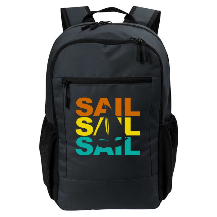 Retro Colorful Sail Sailing Boat Hobby Daily Commute Backpack