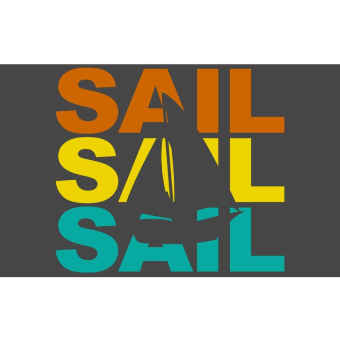 Retro Colorful Sail Sailing Boat Hobby Bumper Sticker