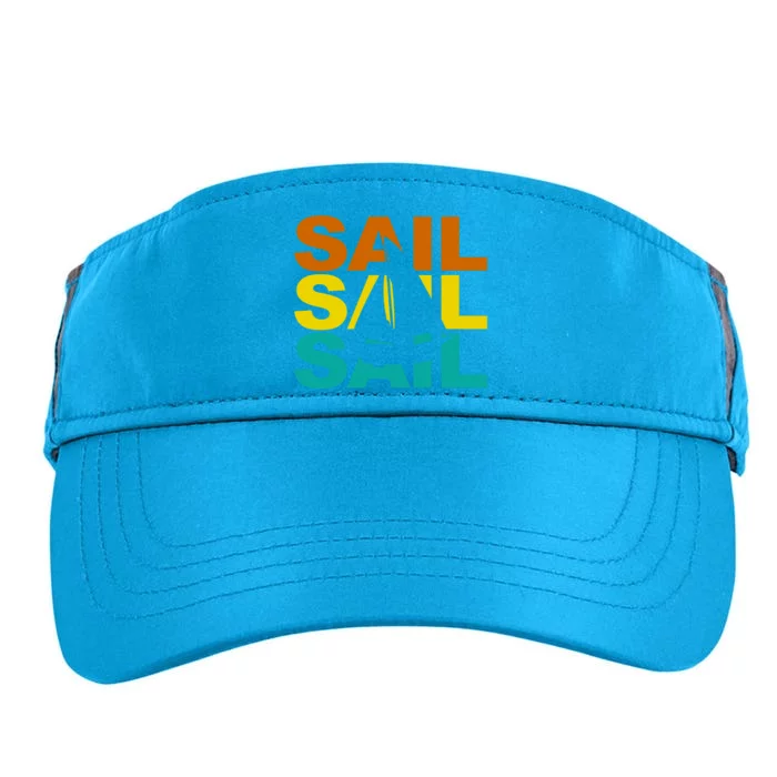 Retro Colorful Sail Sailing Boat Hobby Adult Drive Performance Visor