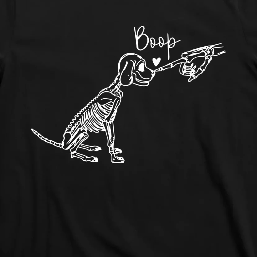 Retro Cute Skeleton Hand Boop Dog T-Shirt