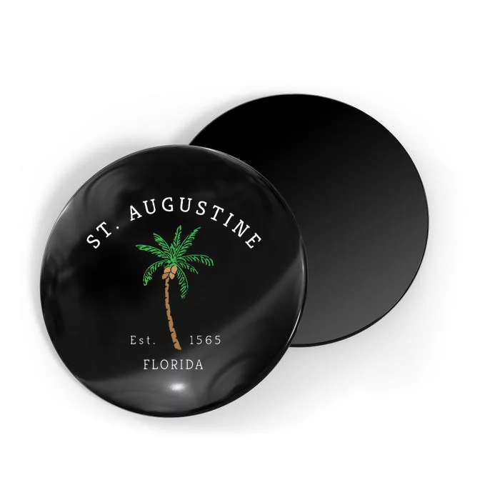 Retro Cool St. Augustine Florida Colorful Palm Tree Novelty Magnet