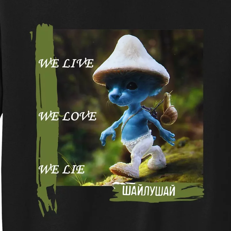 Realistic Cat Smurf Tall Sweatshirt