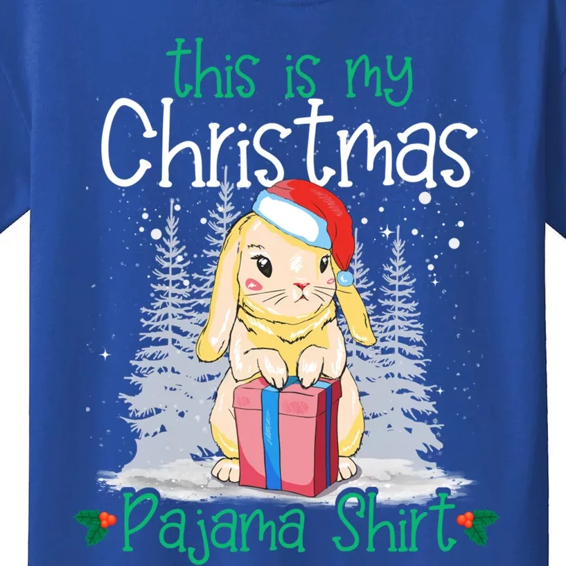 Rabbit Christmas Sweater Bunny This Is My Christmas Pajama Gift Kids T-Shirt