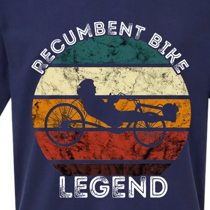 Retro Recumbent Bike Legend Recumbent Bicycle Cyclist Triker Sueded Cloud Jersey T-Shirt