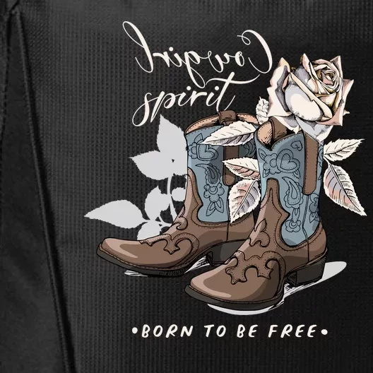 Reverse Cowgirl Spirit Born To Be Free Boots City Backpack