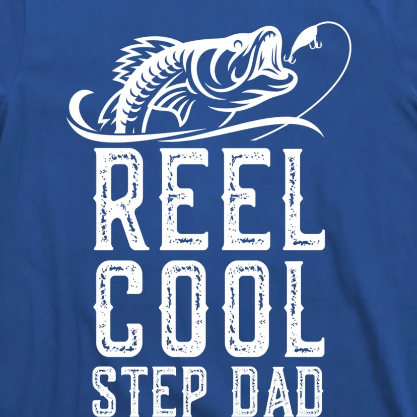 Reel Cool Stepmeaningful Giftdad Fishing Fisher Funny Retro Stepdad Gift T-Shirt