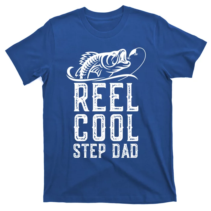 Reel Cool Stepmeaningful Giftdad Fishing Fisher Funny Retro Stepdad Gift T-Shirt