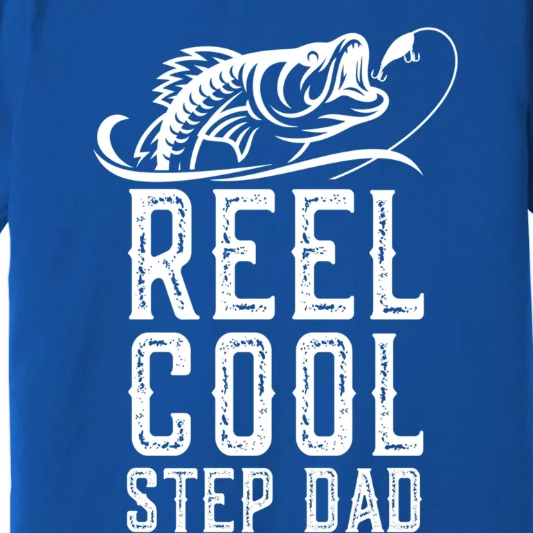 Reel Cool Stepmeaningful Giftdad Fishing Fisher Funny Retro Stepdad Gift Premium T-Shirt