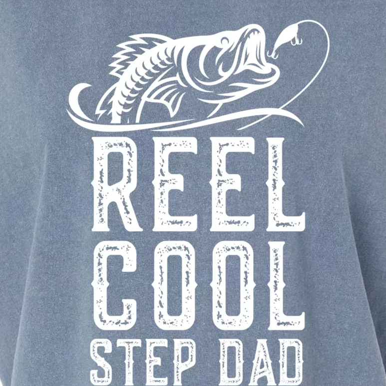 Reel Cool Stepmeaningful Giftdad Fishing Fisher Funny Retro Stepdad Gift Garment-Dyed Women's Muscle Tee