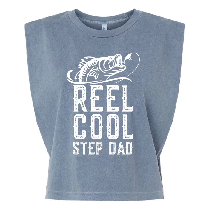 Reel Cool Stepmeaningful Giftdad Fishing Fisher Funny Retro Stepdad Gift Garment-Dyed Women's Muscle Tee