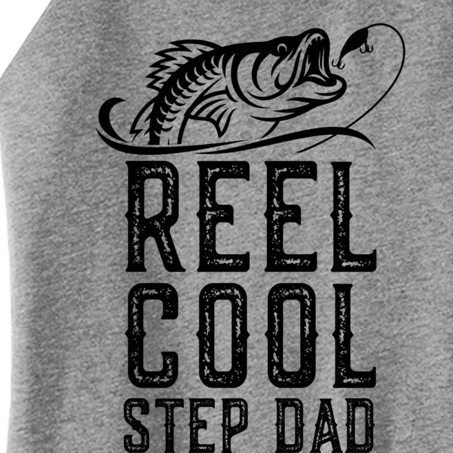 Reel Cool Stepmeaningful Giftdad Fishing Fisher Funny Retro Stepdad Gift Women’s Perfect Tri Rocker Tank