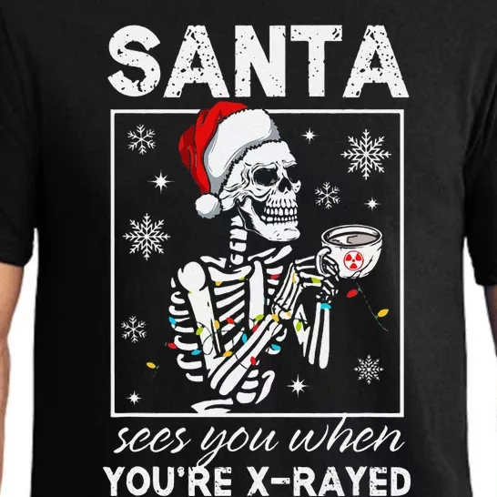 Radiology Christmas Skeleton Santa Rad Tech Xray Tech Pajama Set