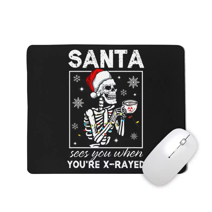 Radiology Christmas Skeleton Santa Rad Tech Xray Tech Mousepad