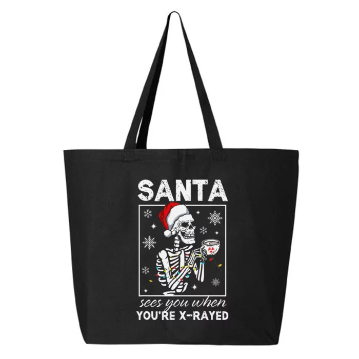 Radiology Christmas Skeleton Santa Rad Tech Xray Tech 25L Jumbo Tote