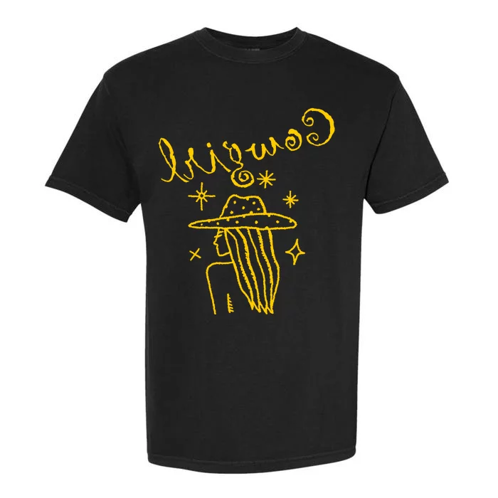 Reverse Cowgirl Script Stars Logo Garment-Dyed Heavyweight T-Shirt