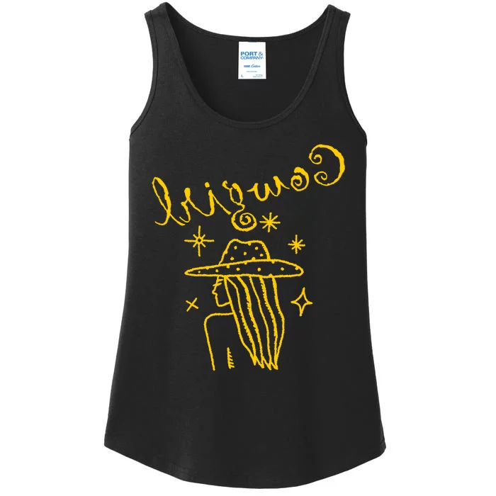 Reverse Cowgirl Script Stars Logo Ladies Essential Tank