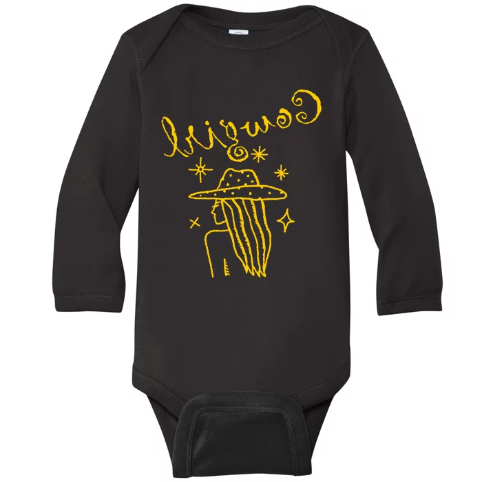 Reverse Cowgirl Script Stars Logo Baby Long Sleeve Bodysuit