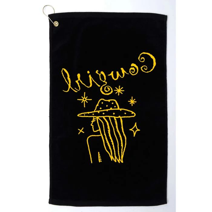 Reverse Cowgirl Script Stars Logo Platinum Collection Golf Towel