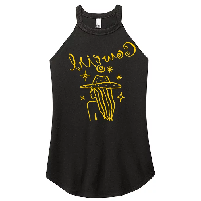 Reverse Cowgirl Script Stars Logo Women’s Perfect Tri Rocker Tank