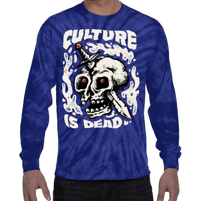 Rebel Culture Skull Tie-Dye Long Sleeve Shirt