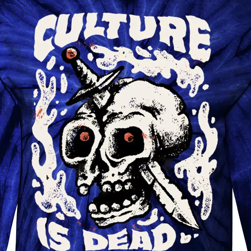 Rebel Culture Skull Tie-Dye Long Sleeve Shirt