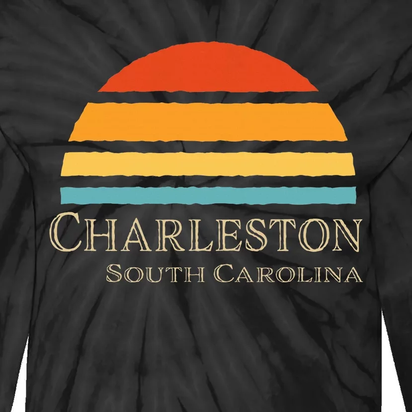 Retro Charleston South Carolina Tie-Dye Long Sleeve Shirt