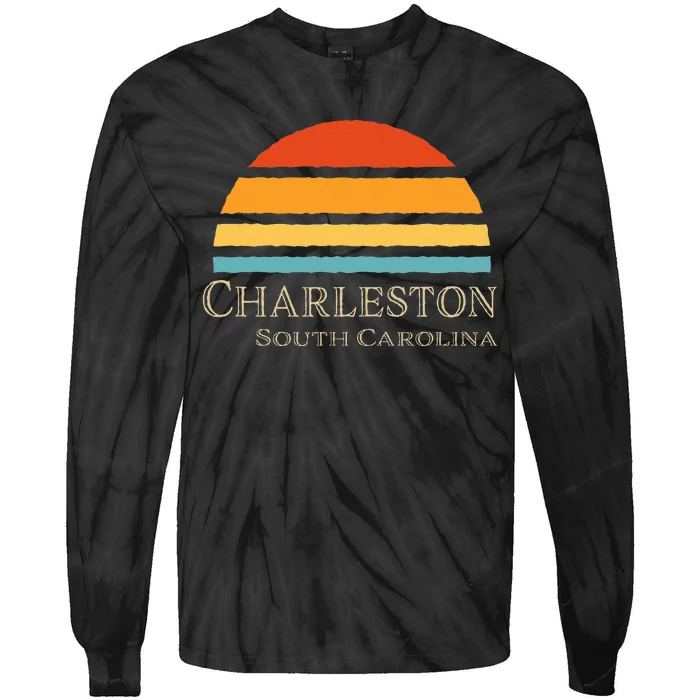 Retro Charleston South Carolina Tie-Dye Long Sleeve Shirt