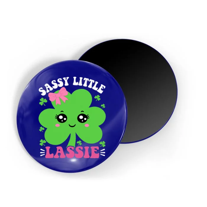 Retro Cute St Patricks Day Sassy Little Lassie Magnet