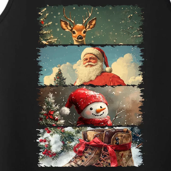 Retro Christmas Story Line Performance Tank