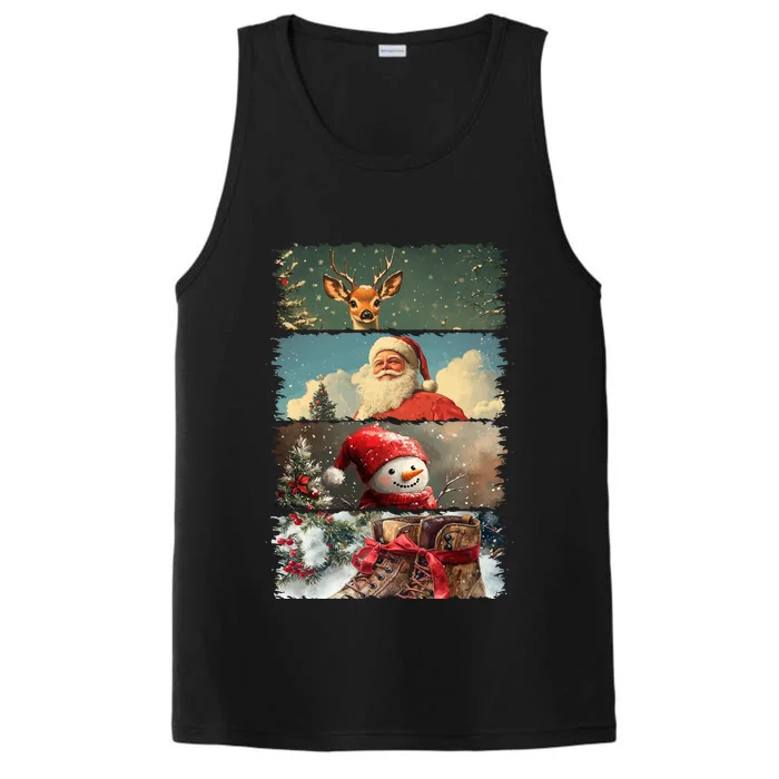 Retro Christmas Story Line Performance Tank