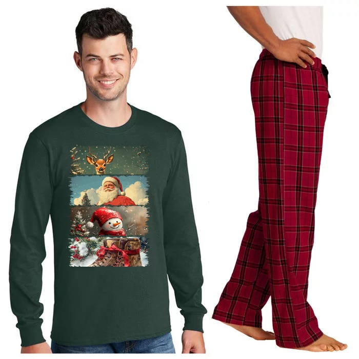 Retro Christmas Story Line Long Sleeve Pajama Set