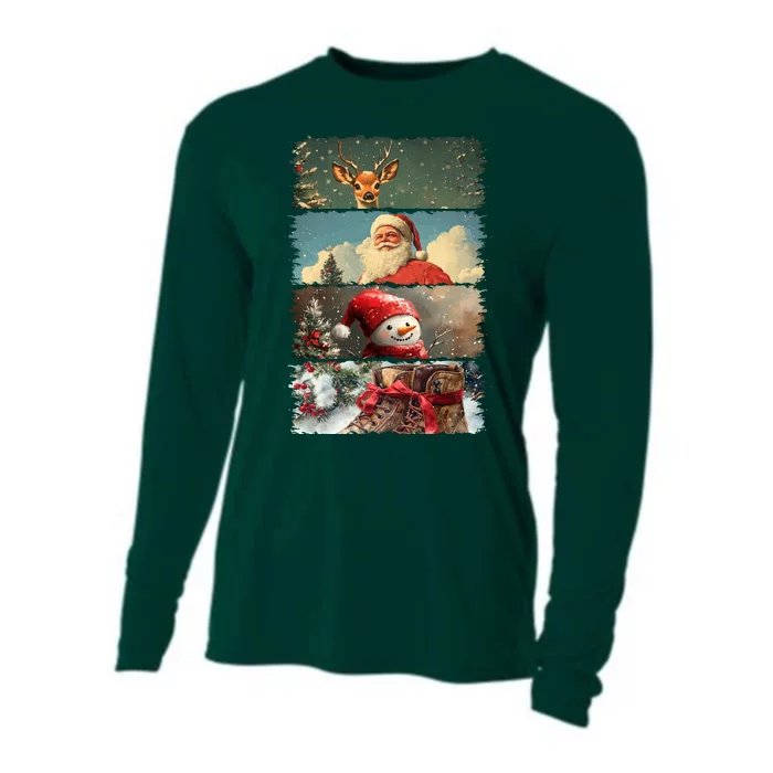 Retro Christmas Story Line Cooling Performance Long Sleeve Crew