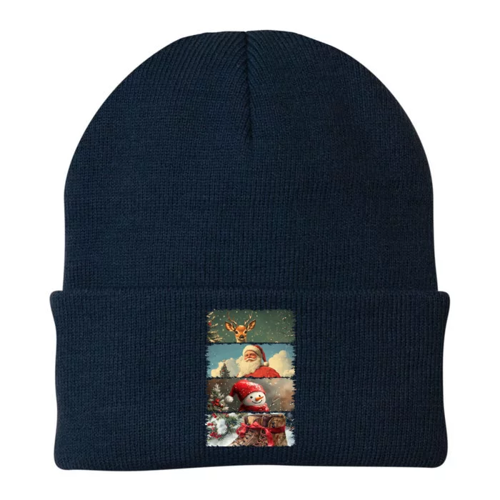 Retro Christmas Story Line Knit Cap Winter Beanie