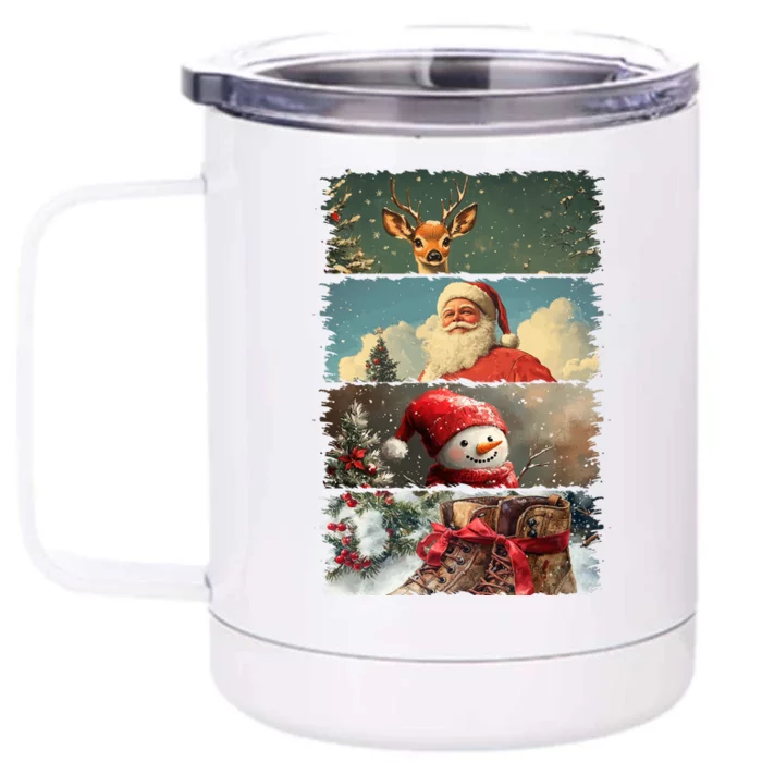 Retro Christmas Story Line Front & Back 12oz Stainless Steel Tumbler Cup