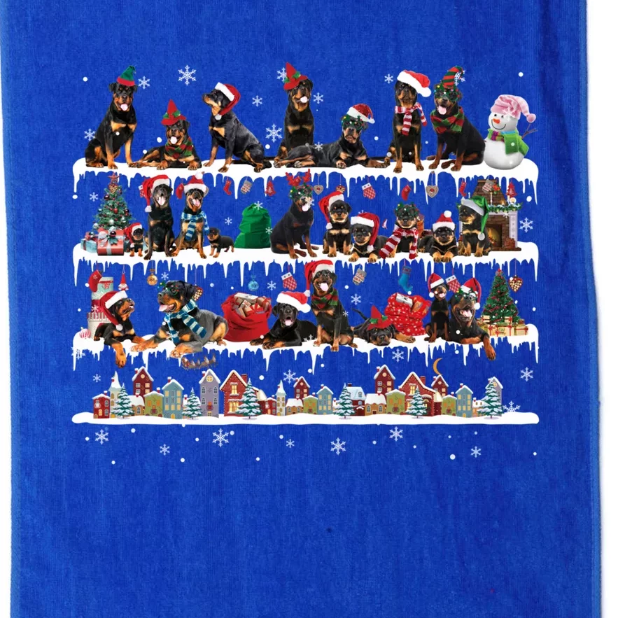 Rottweiler Christmas Snow Layers Santa Dog Ugly Xmas Gift Platinum Collection Golf Towel