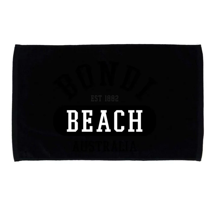 Retro College Style Bondi Beach Australia Graphic Design Gift Microfiber Hand Towel