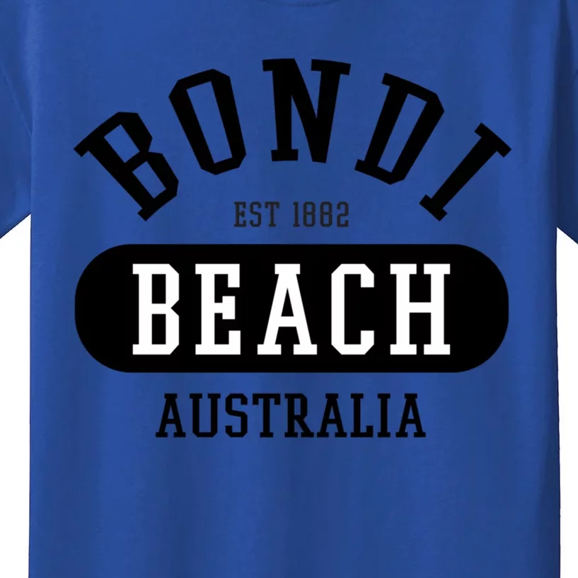 Retro College Style Bondi Beach Australia Graphic Design Gift Kids T-Shirt