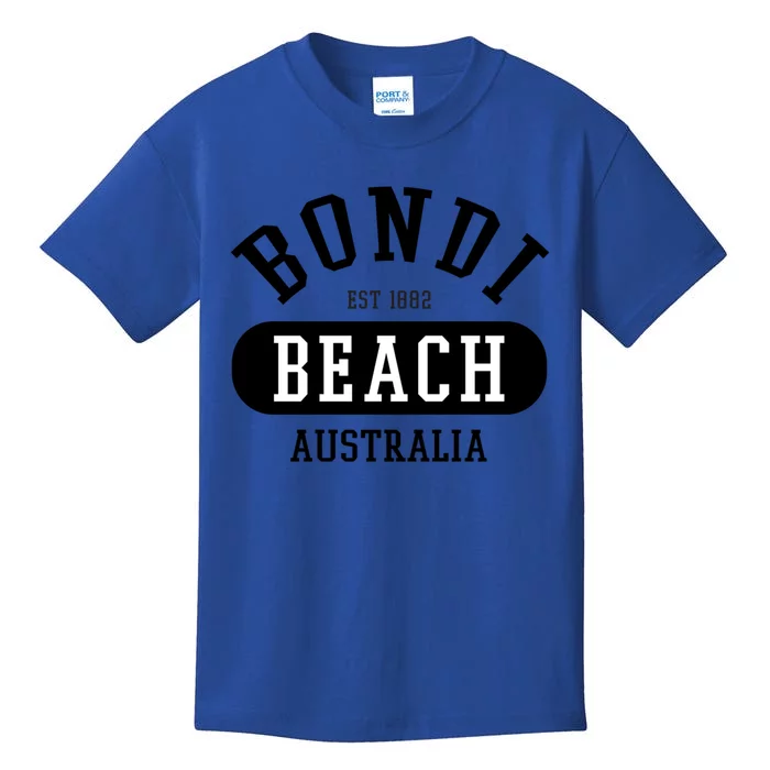 Retro College Style Bondi Beach Australia Graphic Design Gift Kids T-Shirt